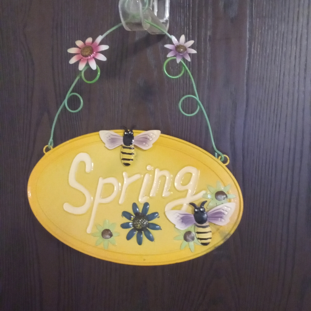 Spring Sign With Bees